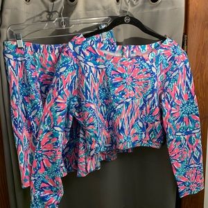 Lilly Pulitzer 2 piece crop and skort set